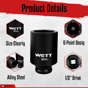 WETT deep socket 32mm ideal for accessing recessed fasteners