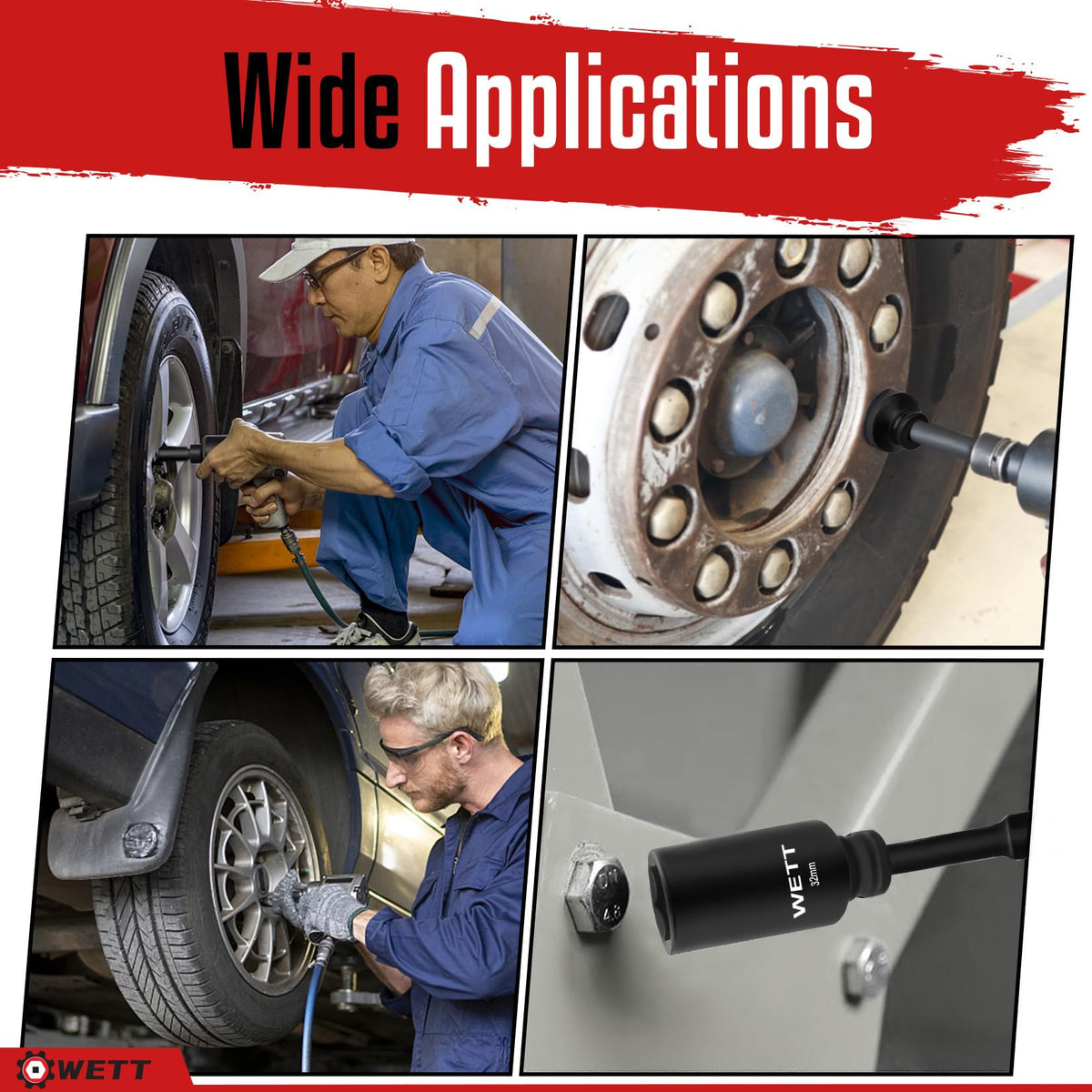 WETT deep socket 34mm built for durability in garage projects
