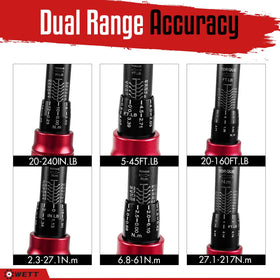 WETT locking knob secures the torque value for repeatable results.