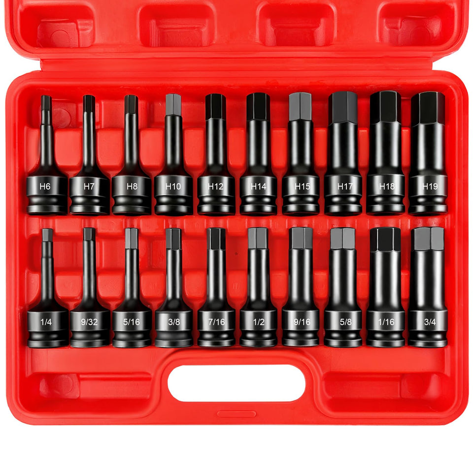 WETT Master Impact Hex Bit Set in a sturdy case for easy transport.