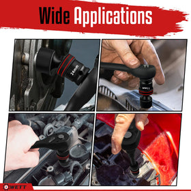 Durable carrying case keeps the socket set protected and portable