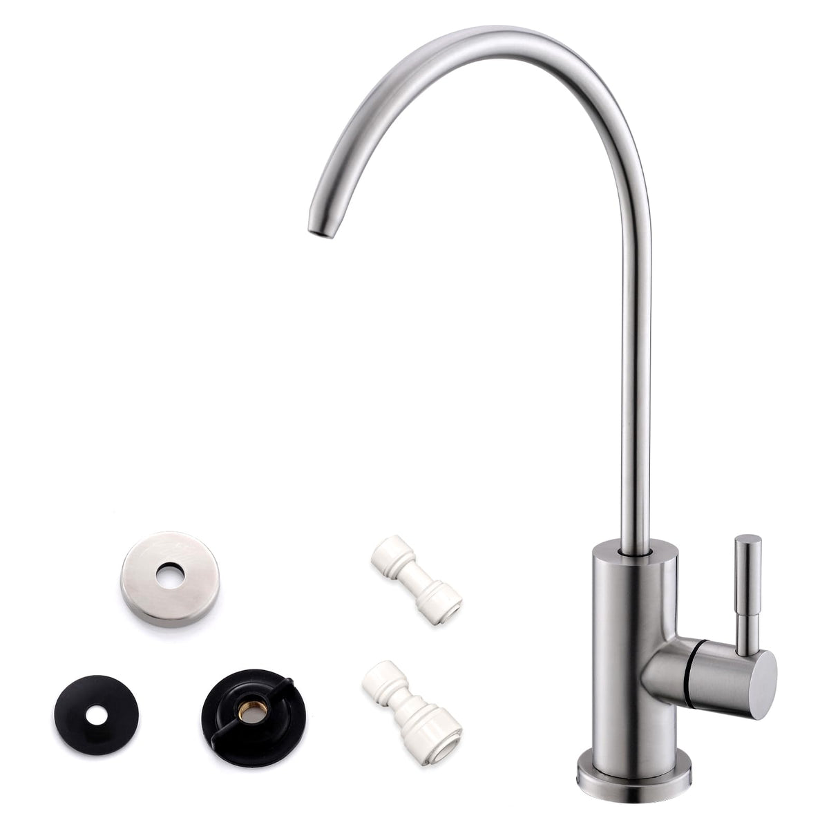 WEWE drinking water faucet with brushed nickel finish for easy kitchen hydration