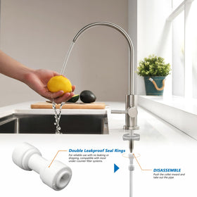 WEWE easy under-counter installation with quick connectors
