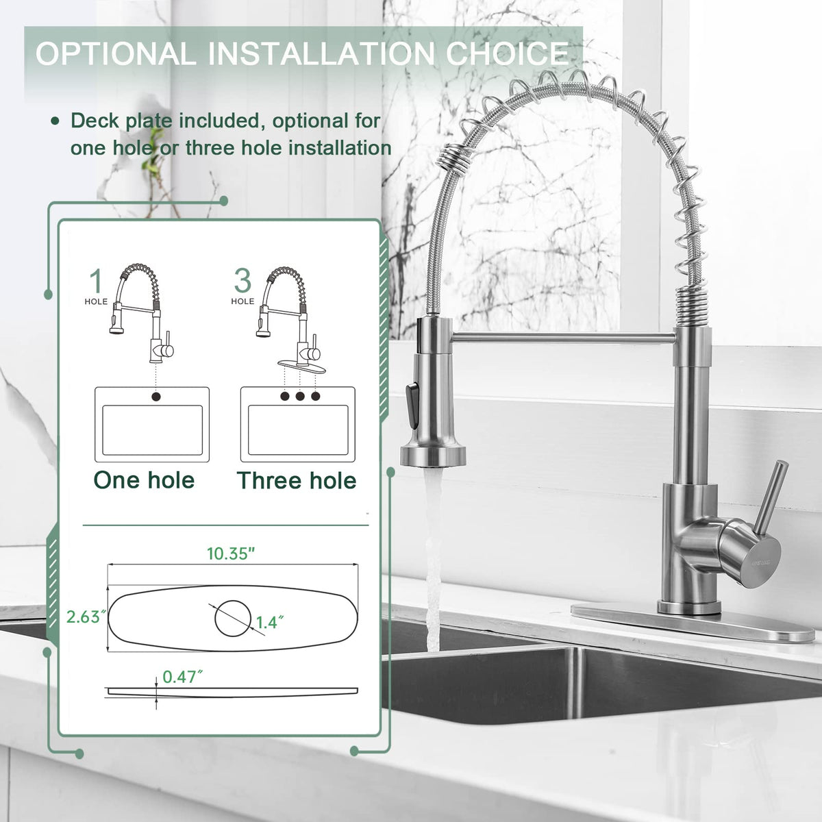 WEWE easy install with preassembled hoses for quick DIY setup