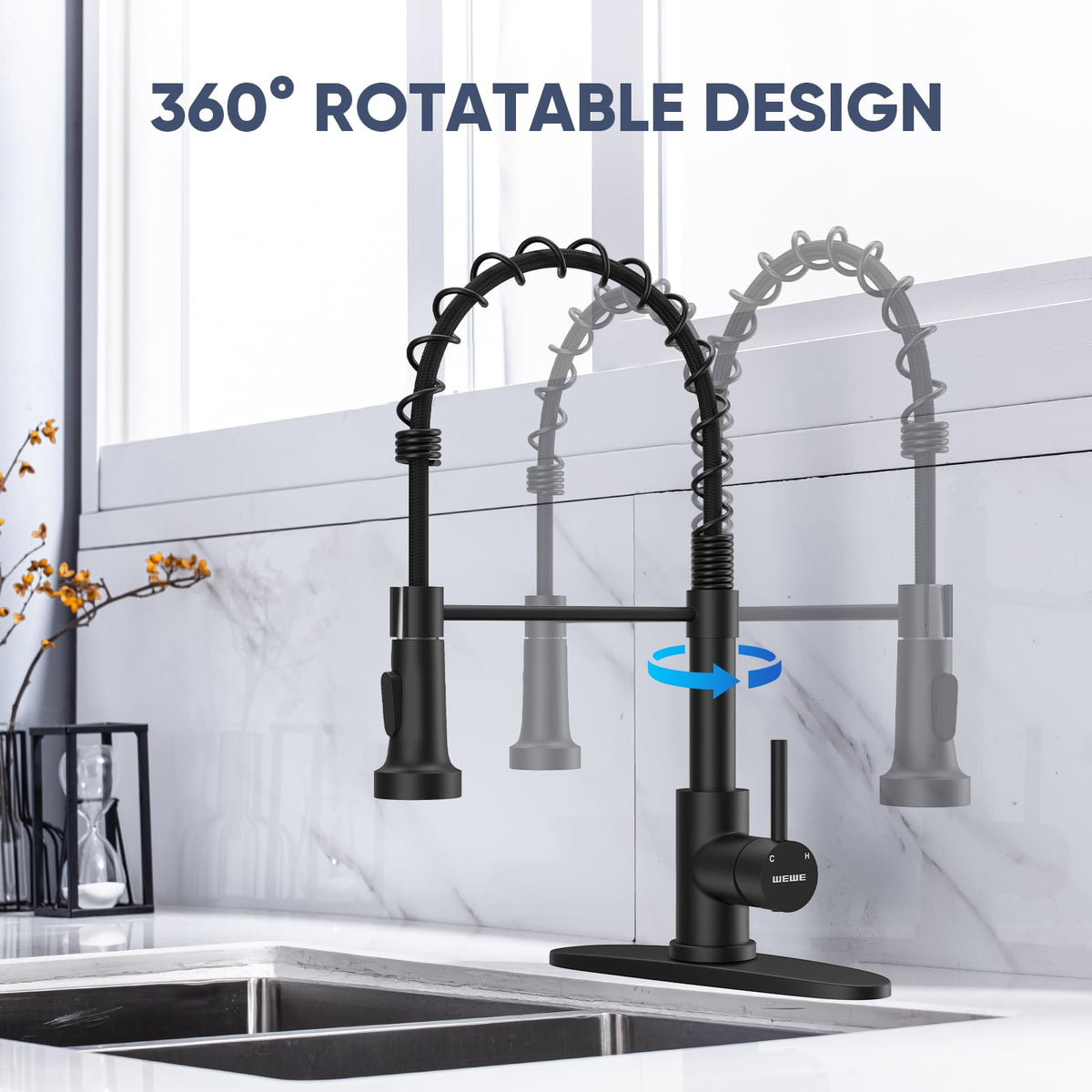 WEWE ceramic cartridge provides smooth, reliable water control