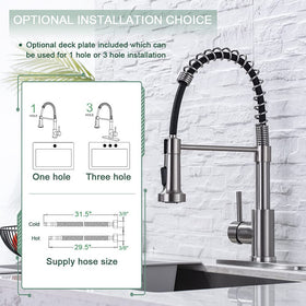 WEWE high-arc spout offers ample clearance for pots and pans.