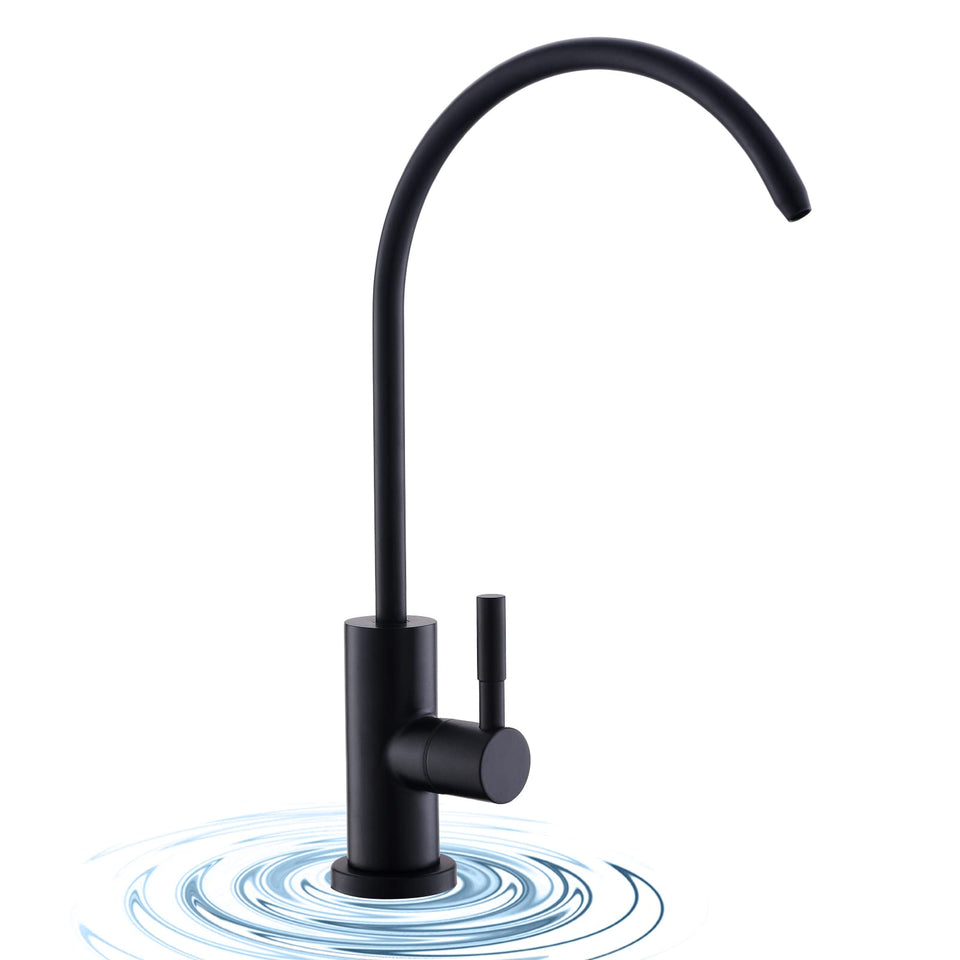 WEWE matte black drinking faucet with versatile finish for any kitchen sink