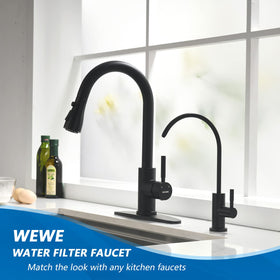 WEWE gooseneck faucet provides 360 degree rotation for easy reach