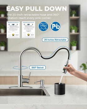 WEWE soap dispenser 10oz close-up, easy-to-reach soap access