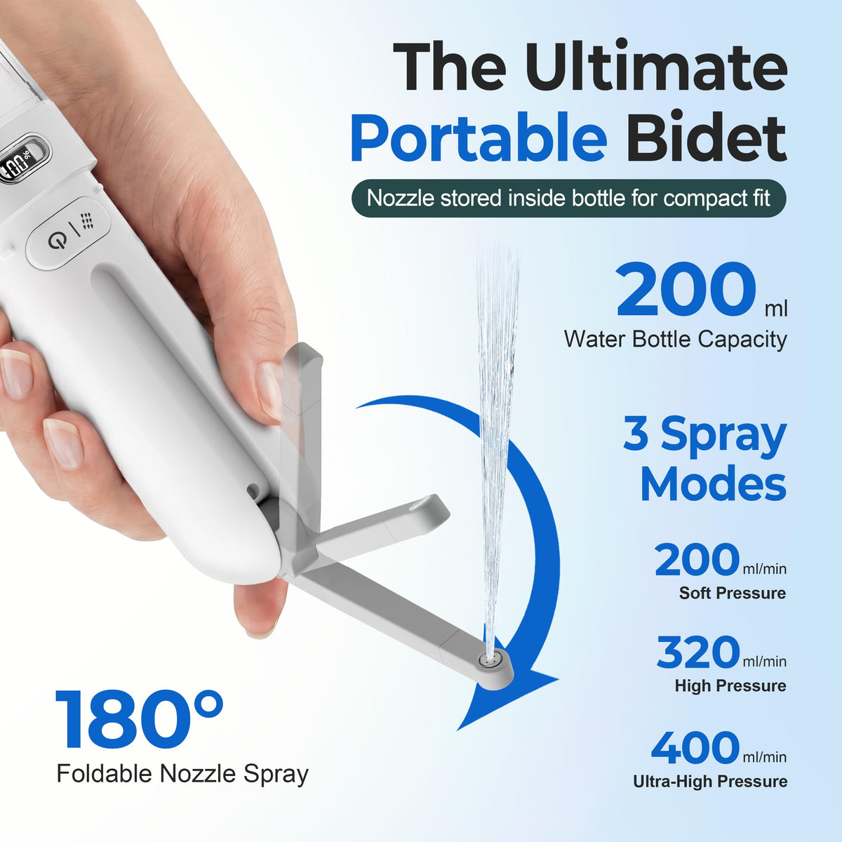WeWi HLTH bidet in soft mode offering ultra-gentle care for sensitive days.