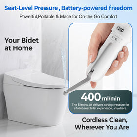 WeWi HLTH electric bidet with USB-C charging for easy recharging on the go.