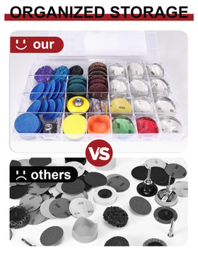 WEWINK PLUS hook-and-loop sanding pads swap quickly during projects.