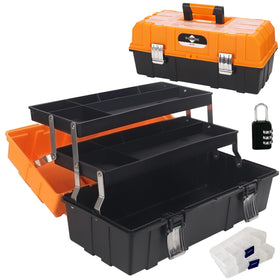 WEWLINE tool box organizer with 3-layer folding design for easy storage and quick tool access.