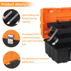 WEWLINE tool box includes screw compartments to prevent small parts loss.