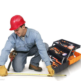 WEWLINE tool box suited for home repairs, fishing, and car trunk organization.