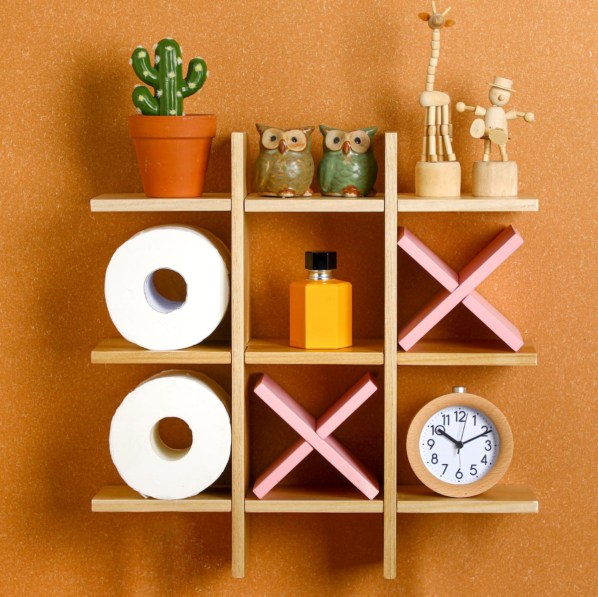 Weysat wall-mounted bathroom shelves wood design for easy organization