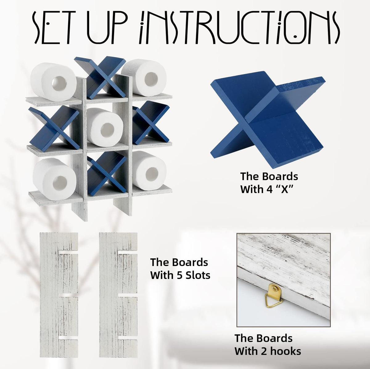 Weysat wood-texture tic tac toe bathroom decor highlighting sturdy shelf integration