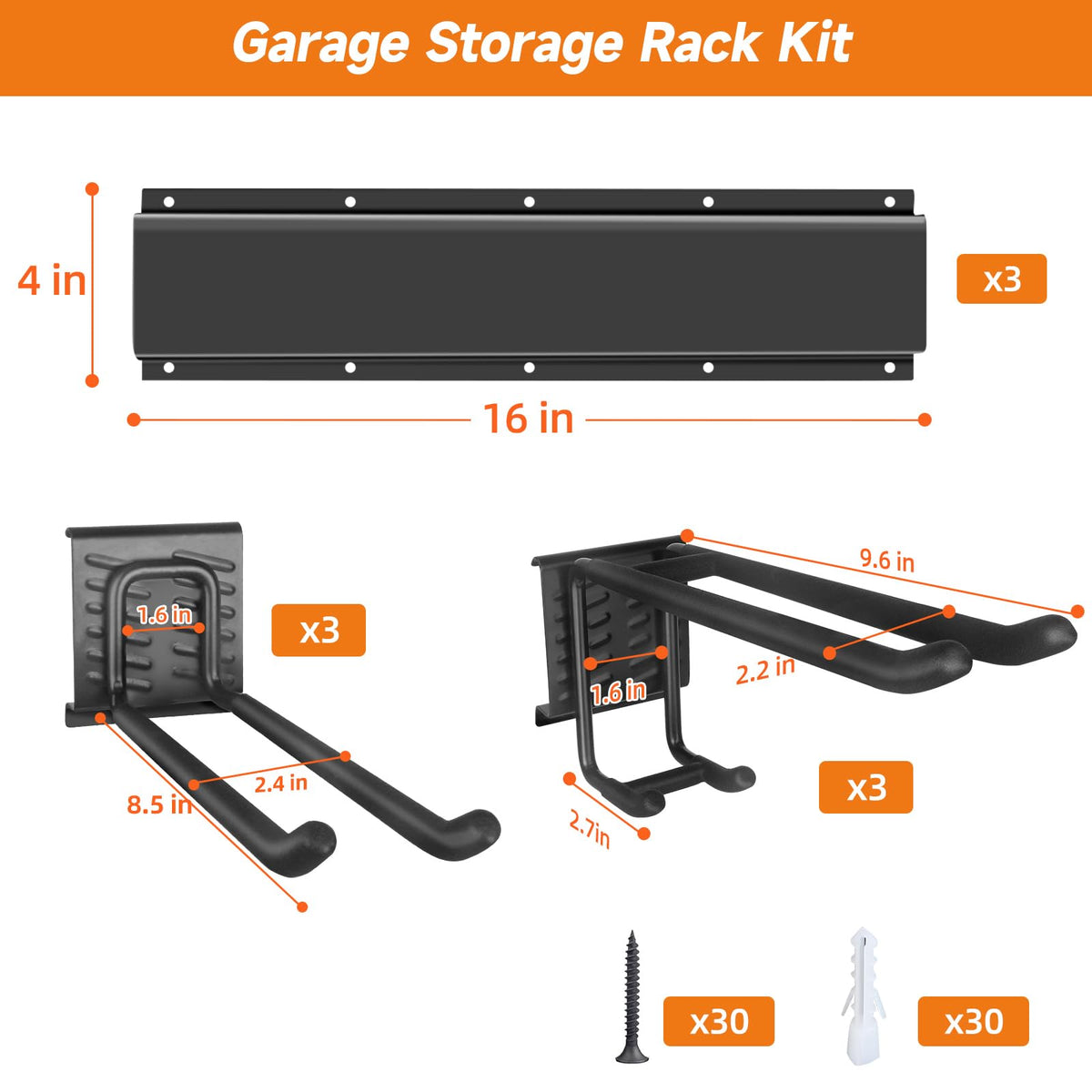 WEZAFO space-saving design frees wall space in garages or sheds.