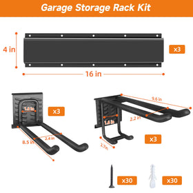 WEZAFO space-saving design frees wall space in garages or sheds.