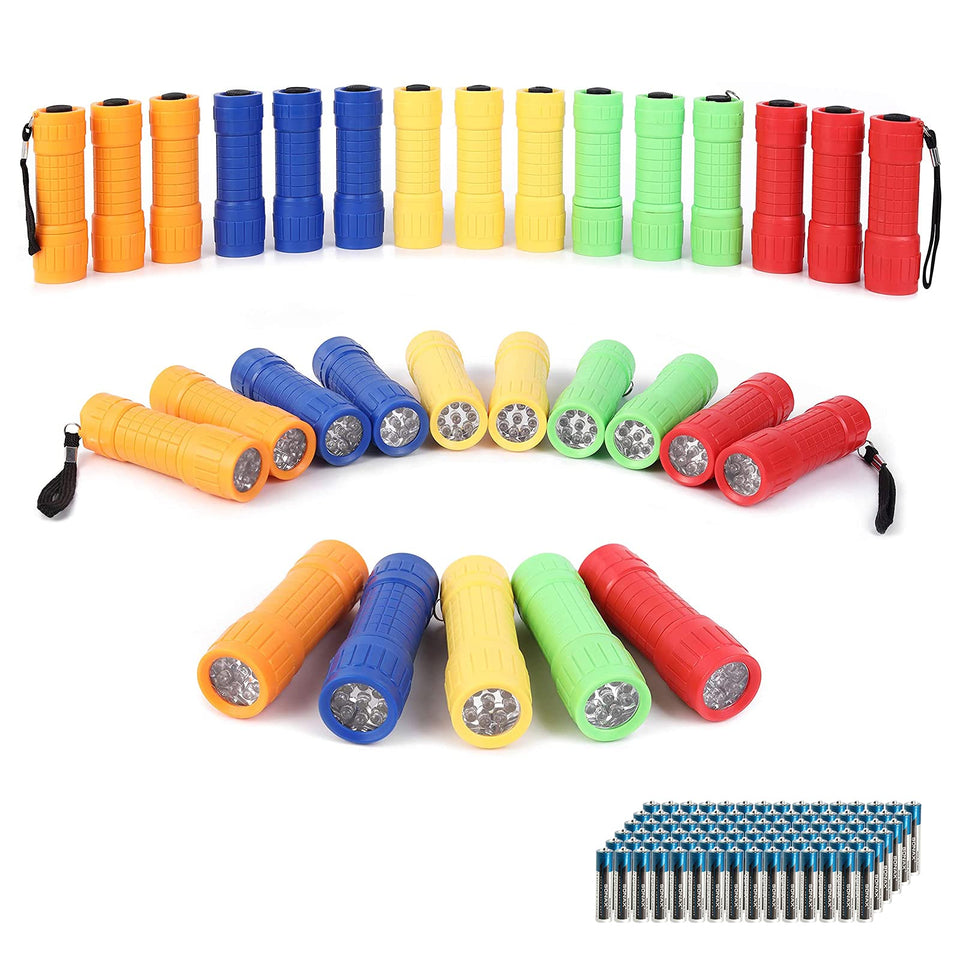 Whaply 30-pack small flashlight with 9-LEDs for reliable brightness