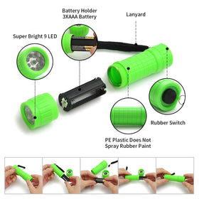 Whaply compact pocket flashlight with non-slip grip