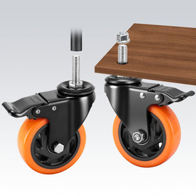 WHARSTM 4-inch caster wheels 360-degree swivel for versatile steering.