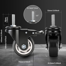 WHARSTM locking caster wheels keep equipment secure when stationary.
