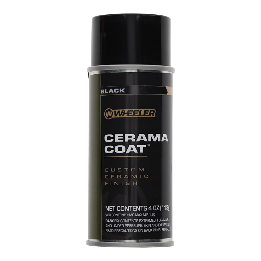 Wheeler Cerama-Coat spray on ceramic coating on metal for matte, durable protection.