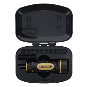 Wheeler Fat Wrench with bits and case enables precise torque for scope mounting.