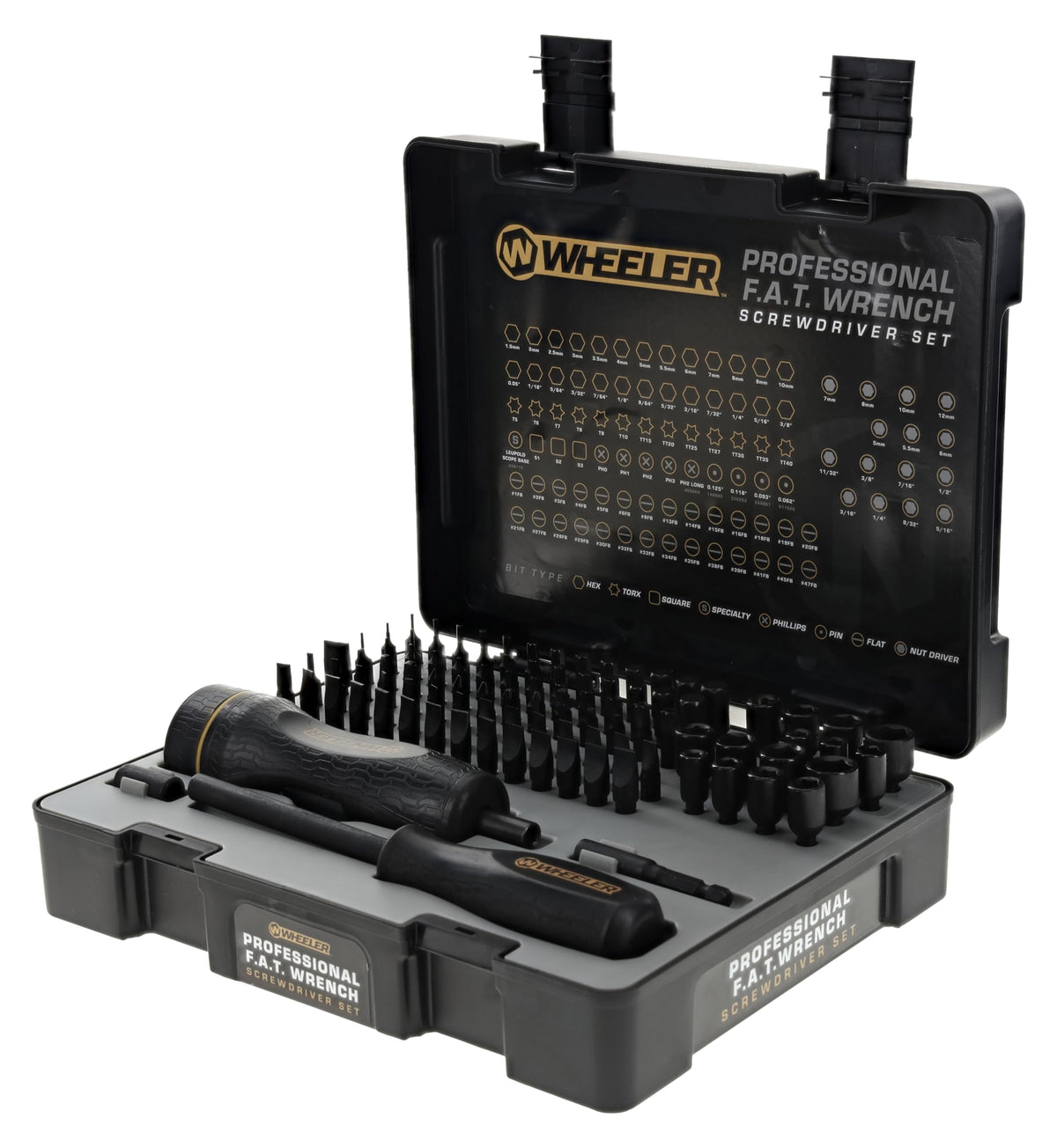 Wheeler FAT Wrench screwdriver set with case for organized gunsmithing tasks