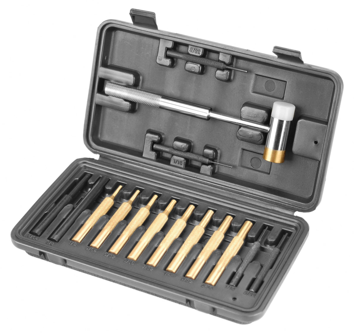 Wheeler hammer and punch set – brass hammer head for non-marring contact