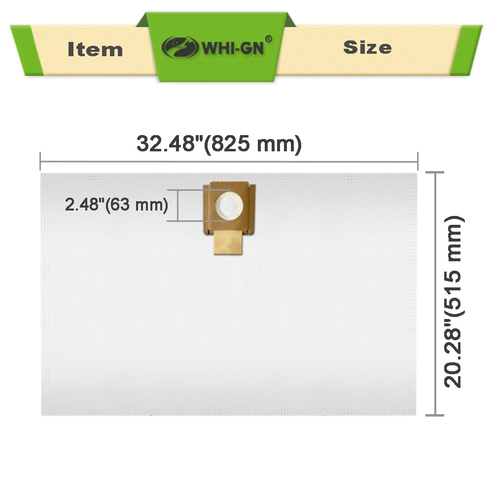 WHI-GN 3-layer fleece bags deliver durable filtration for Vacmaster cleanups.
