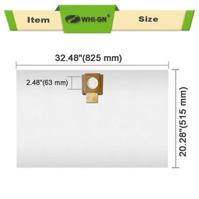 WHI-GN 3-layer fleece bags deliver durable filtration for Vacmaster cleanups.