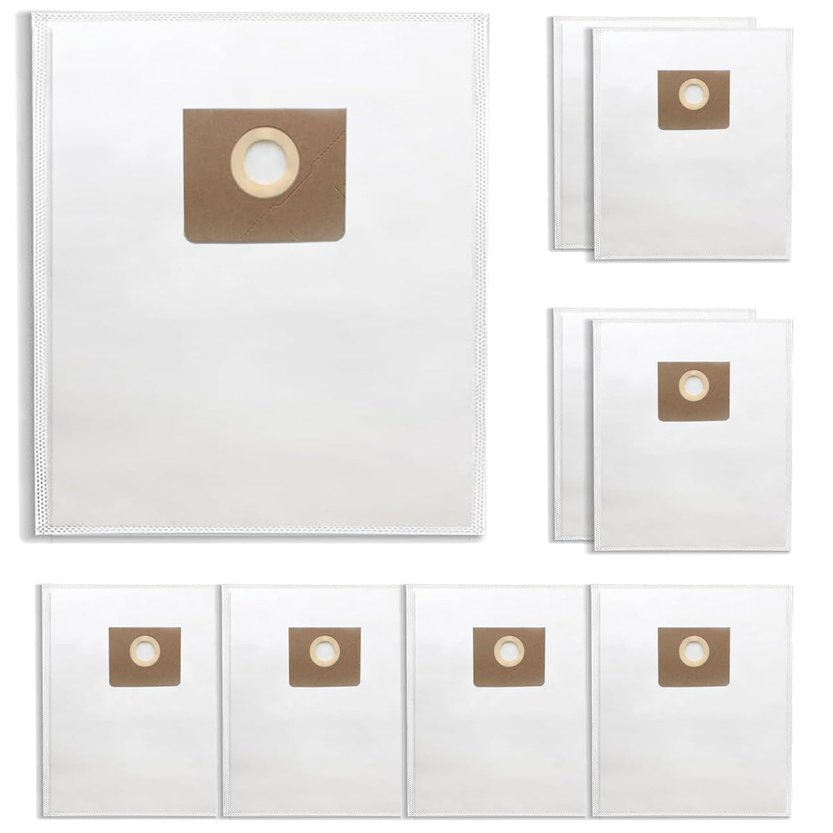 WHI-GN fleece filter bags close-up showing tear-resistant nonwoven material for tough cleanup