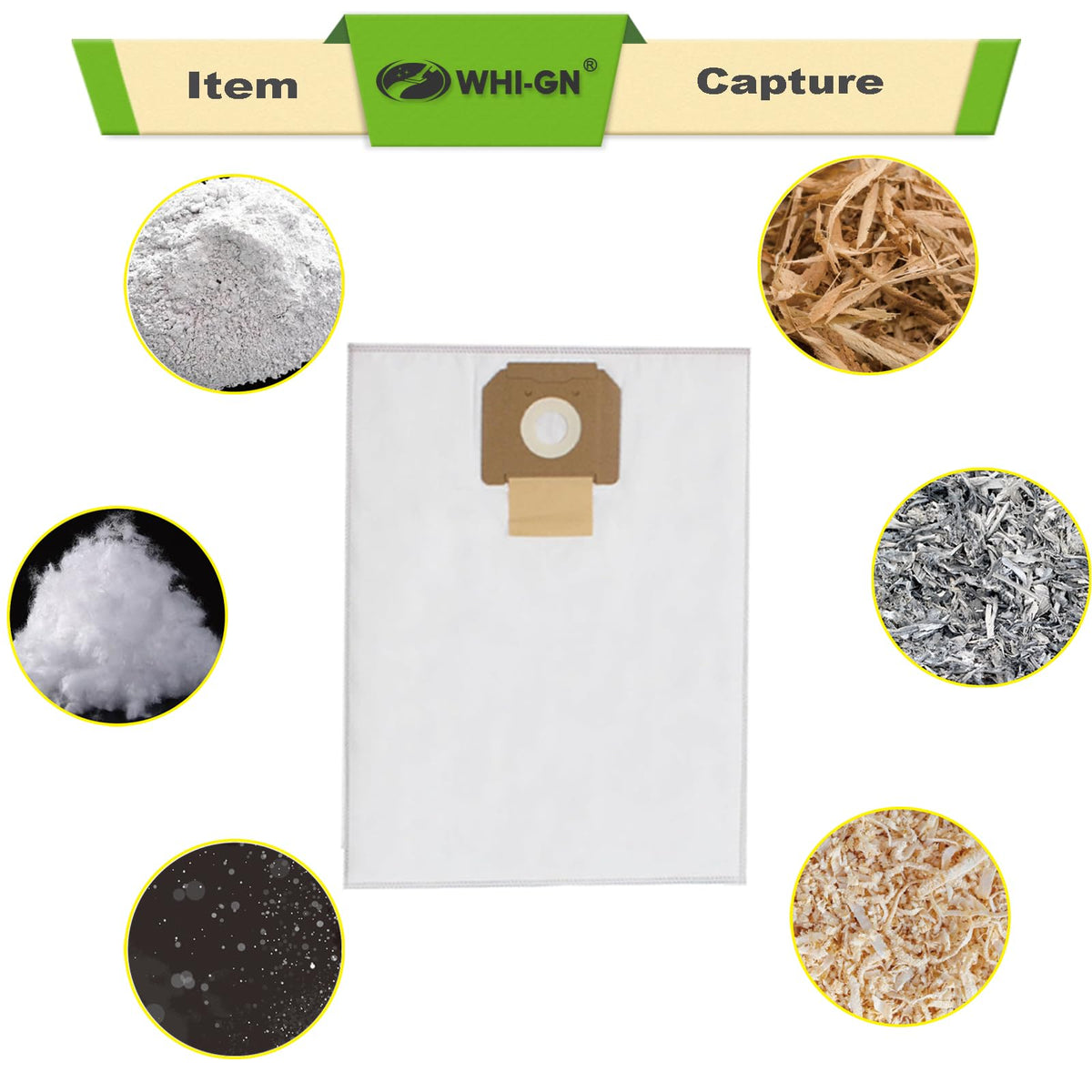WHI-GN VB090F bags fit BOSCH VAC090 series for easy replacement