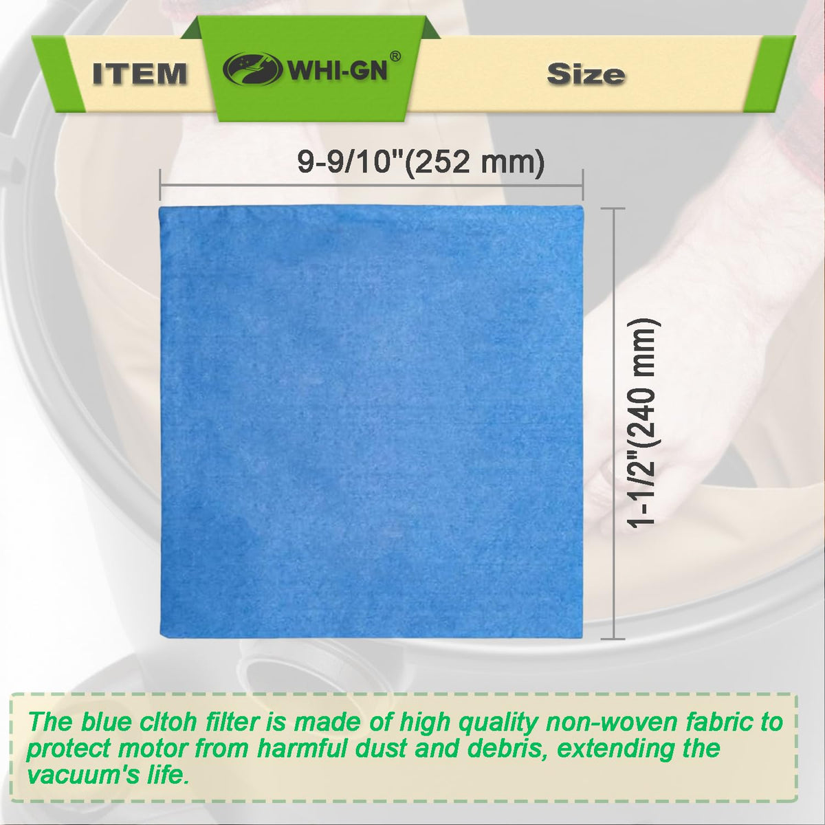 WHI-GN easy installation helps quick bag changes in workshops