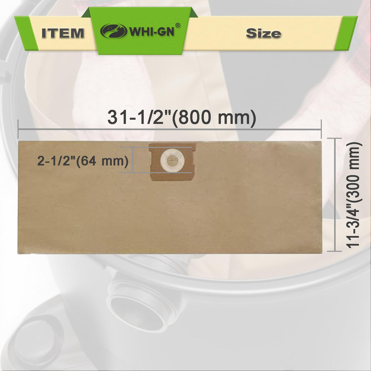 WHI-GN heavy-duty retaining bands securely hold bags during tough cleanup