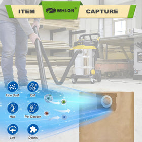 WHI-GN Porter-Cable compatibility covers 5-gallon vacuums for versatile cleaning