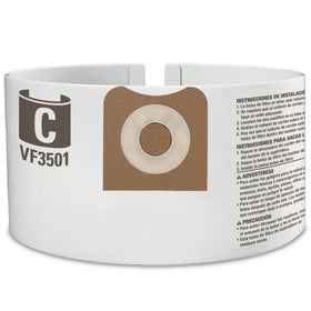 WHI-GN VF3501 20-pack bags for RIDGID vacuums with high filtration.