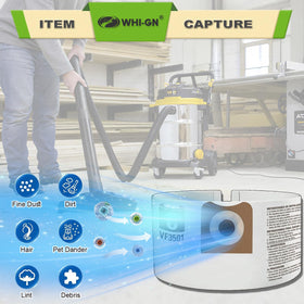 Compatible with RIDGID 3-4.5 gallon wet/dry vacuums for versatile use.