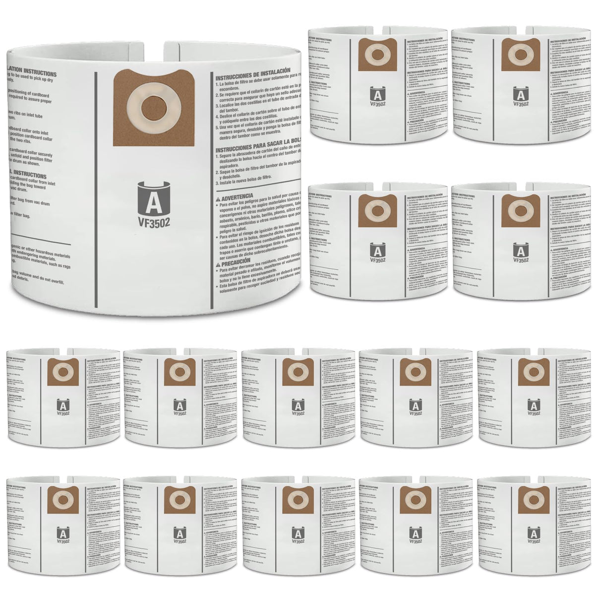 WHI-GN VF3502 compatible RIDGID models list covers 12-16 gallons.