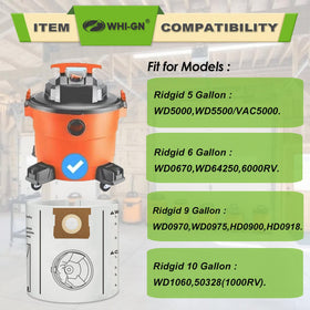 Compatibility notes for RIDGID WD and similar models