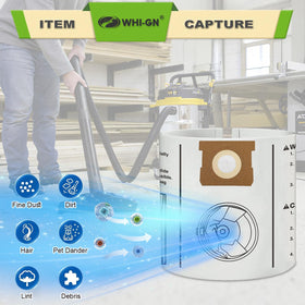 Bags compatible with nozzle-equipped RIDGID vacuums