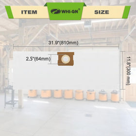 RIDGID 6-9 gallon compatible VF3503 bags by WHI-GN