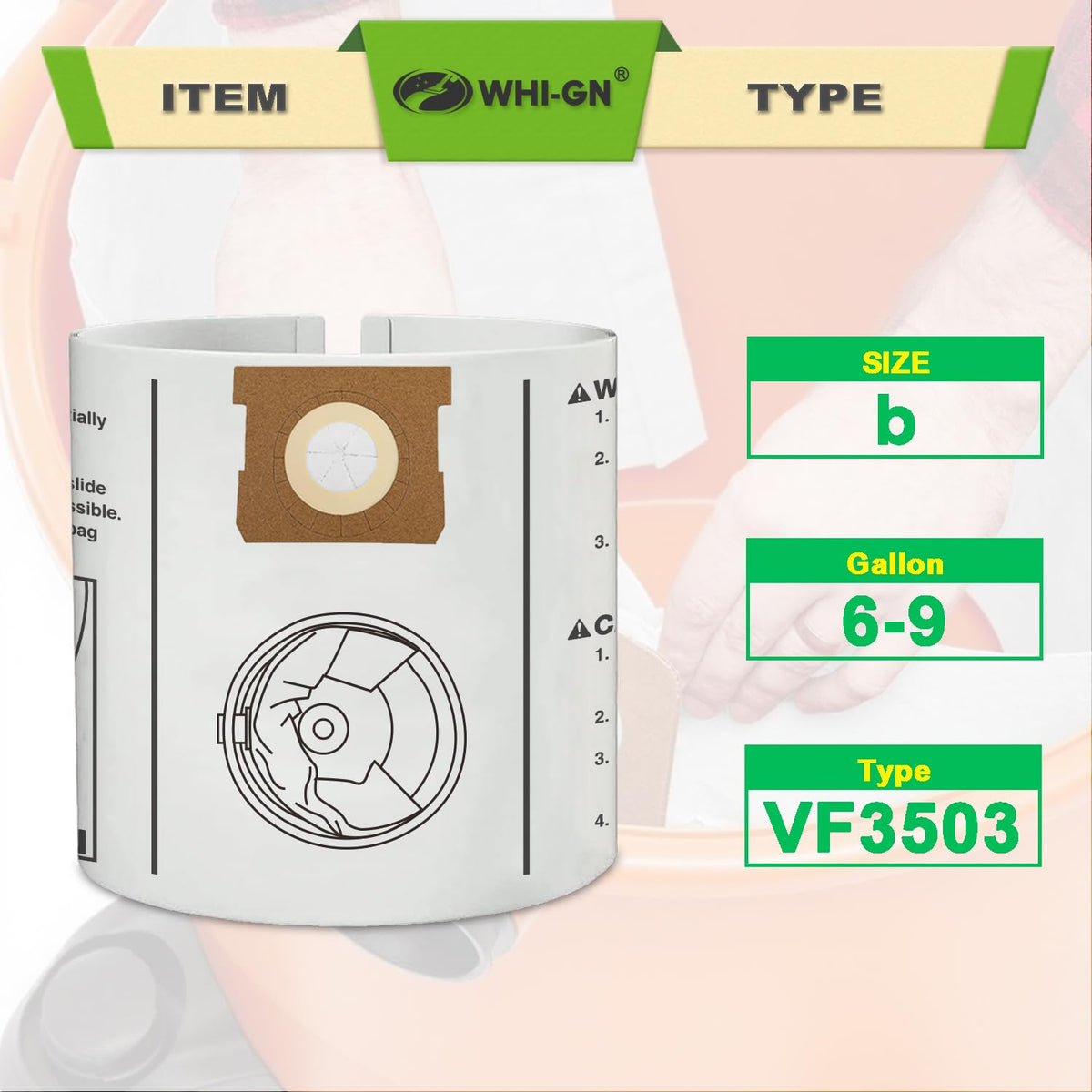 Two-layer polypropylene filtration bags by WHI-GN VF3503