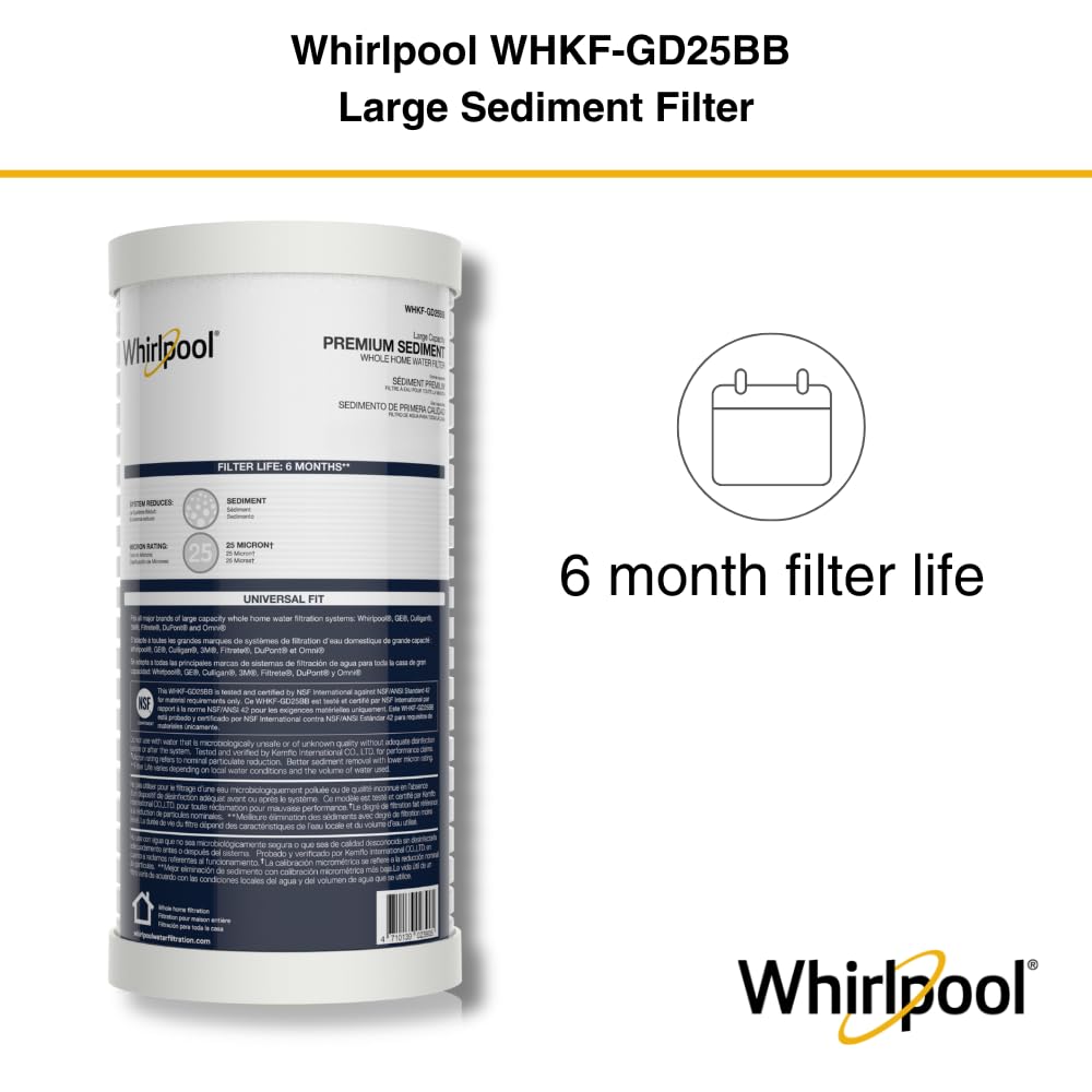 Whirlpool NSF-certified filtration meets safety and quality standards