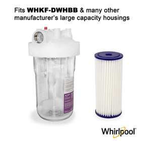Whirlpool WHKF-WHPLBB NSF-certified label indicating safety and compliance.