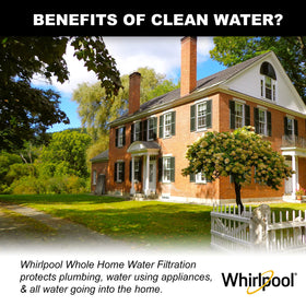 Whirlpool WHKF-WHWC whole-house filtration supports consistent water flow.