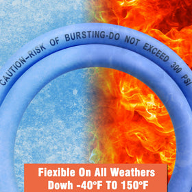 Whispering Wonder all-weather flexibility from -40 to 150 degrees F.