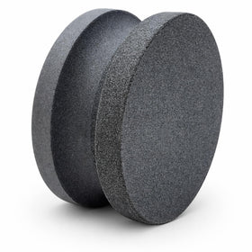 Whitby Abrasives 4-inch dual grit puck with coarse 120 grit for fast edge repair on blades